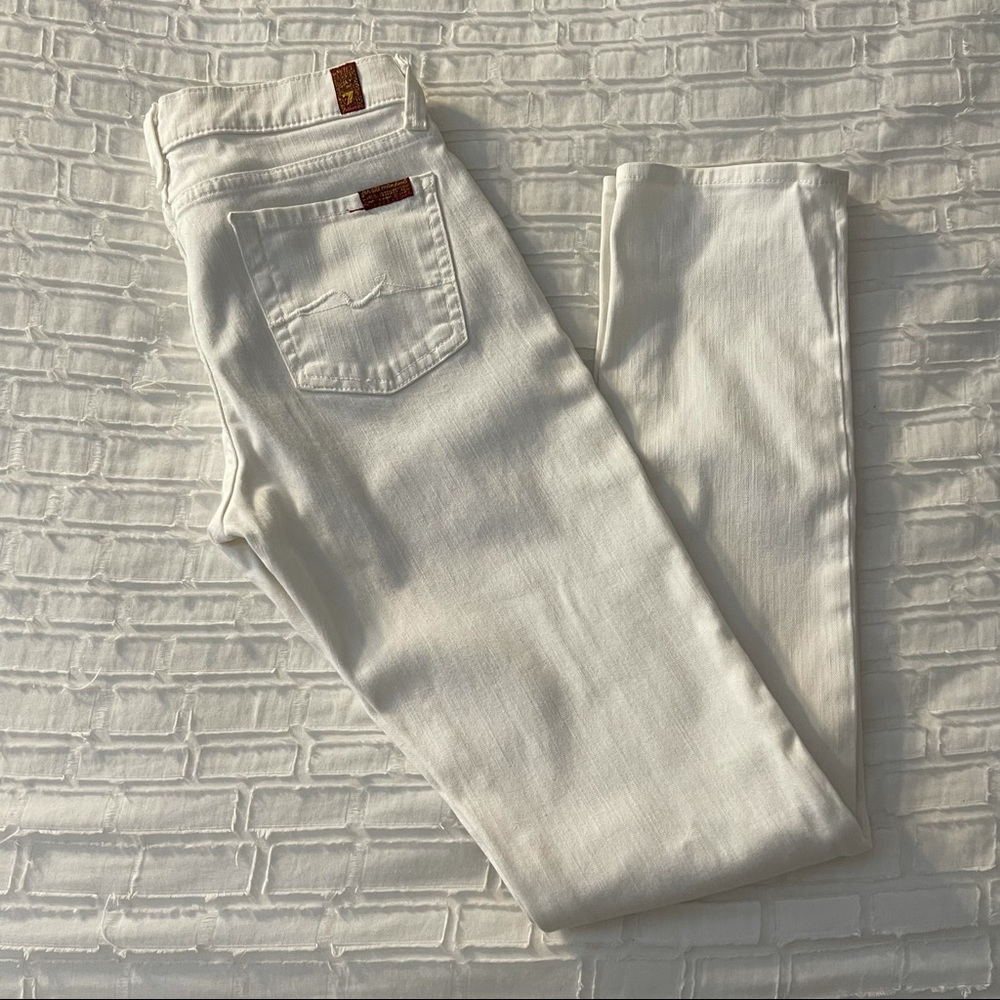 7 For All Mankind White Jeans